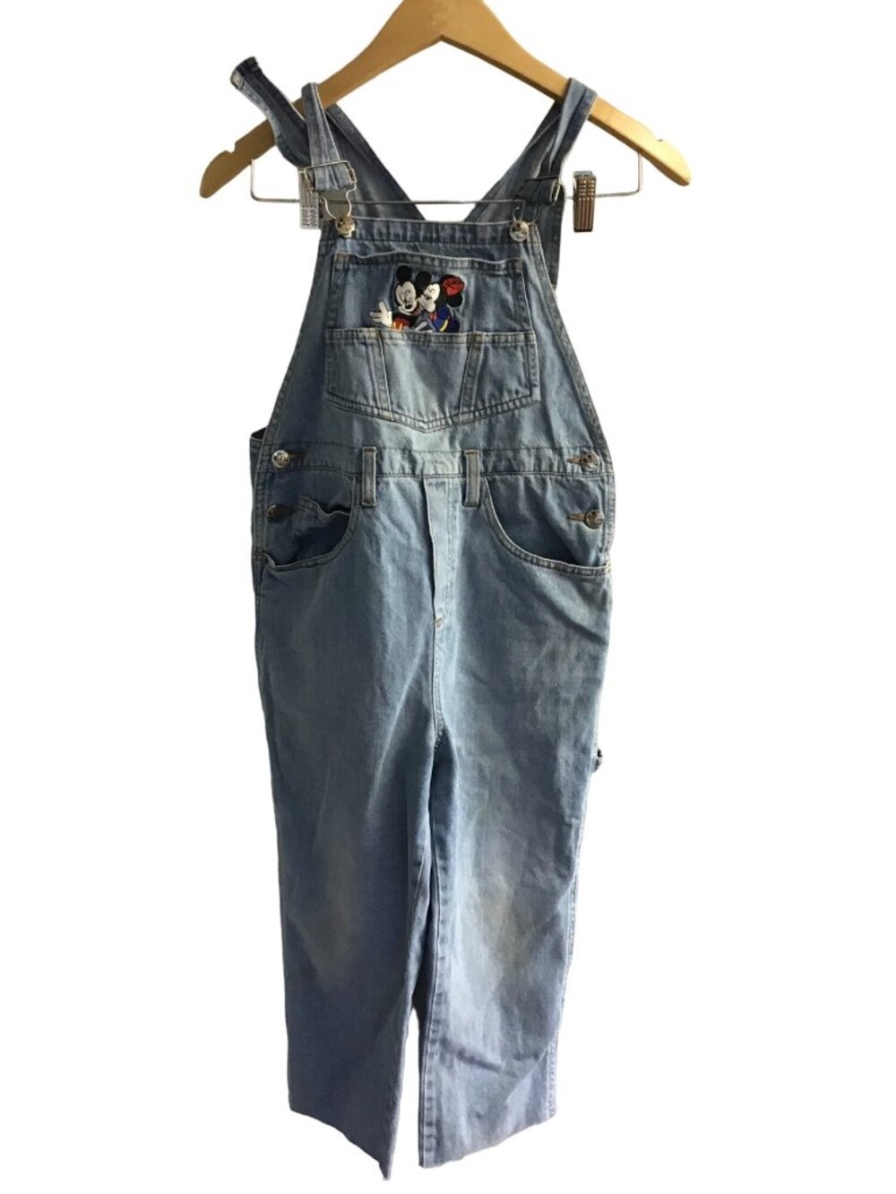 MICKEY'S STUFF- KIDS LIGHT WASH DENIUM OVERALL PANTS 100% COTTON SIZE 12
